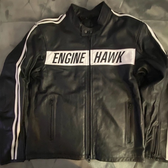 Biker Leather Jacket Engine Hawk - Picture 1 of 7